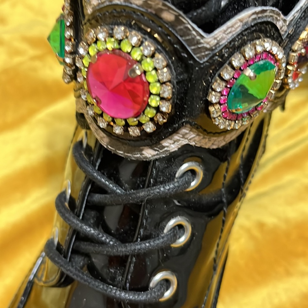 Betsy Johnson Rhinestone Boots - Picture 2 of 7